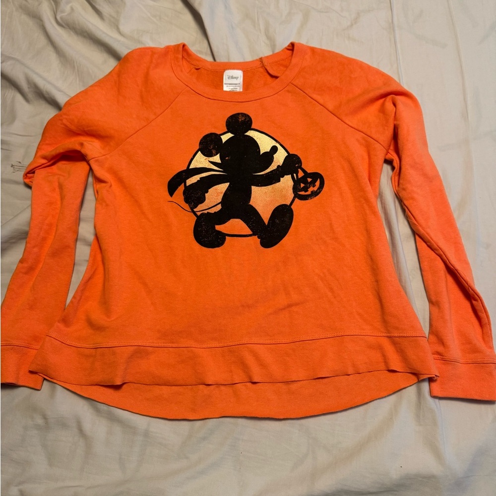 Disney Halloween Orange Mickey Sweatshirt